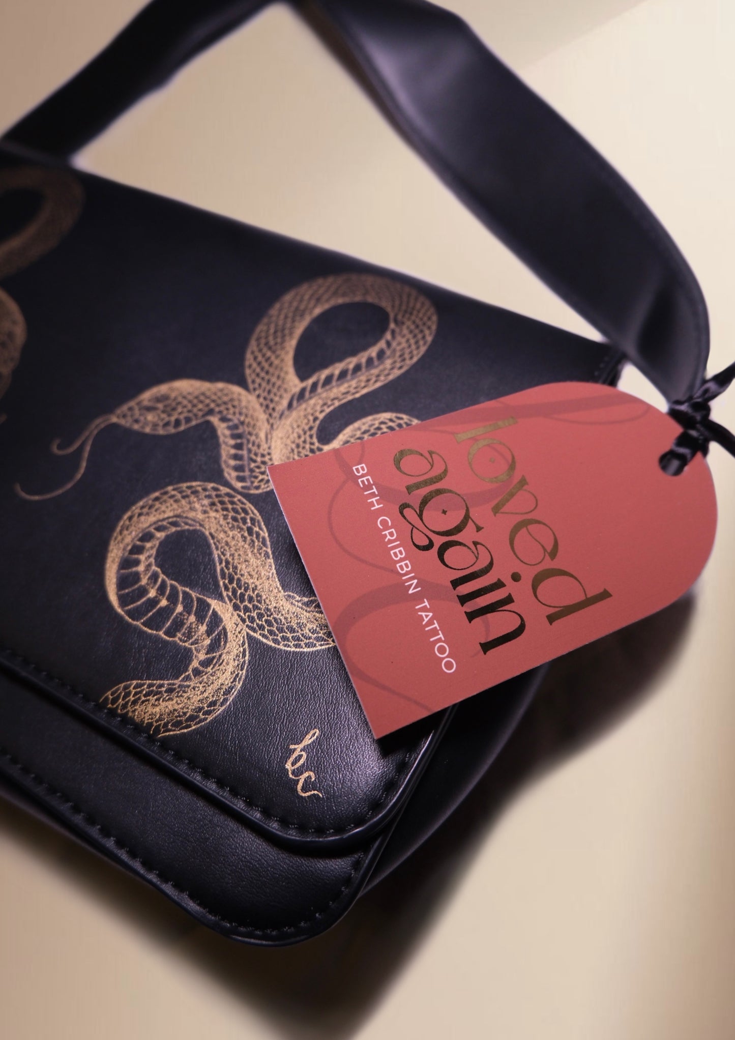 Black Crossbody Snakes Bag
