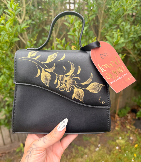 Black Floral Bag