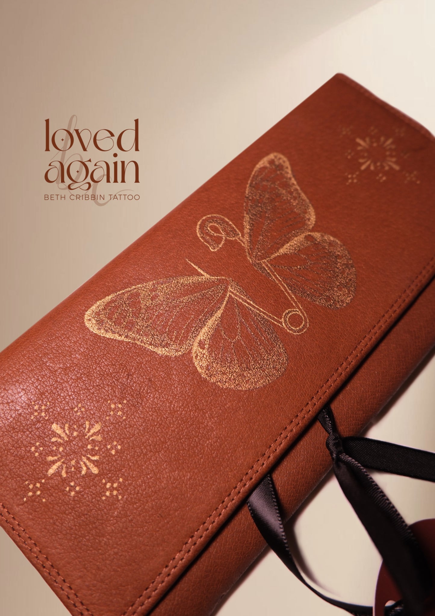 Brown Butterfly & Mandala Purse