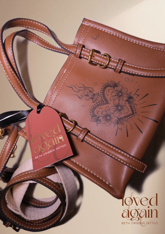 Brown Tote Style Crossbody Bag