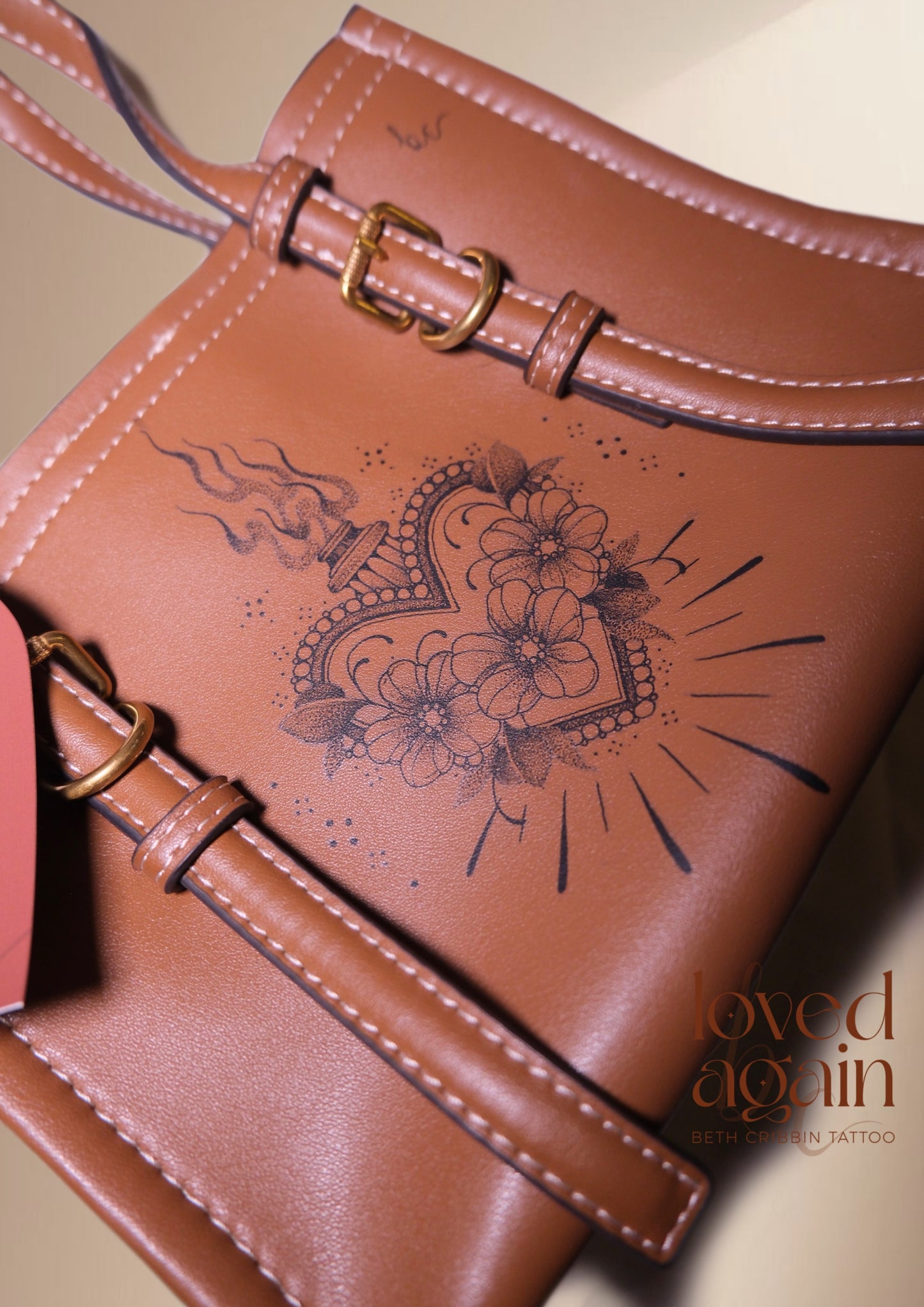Brown Tote Style Crossbody Bag