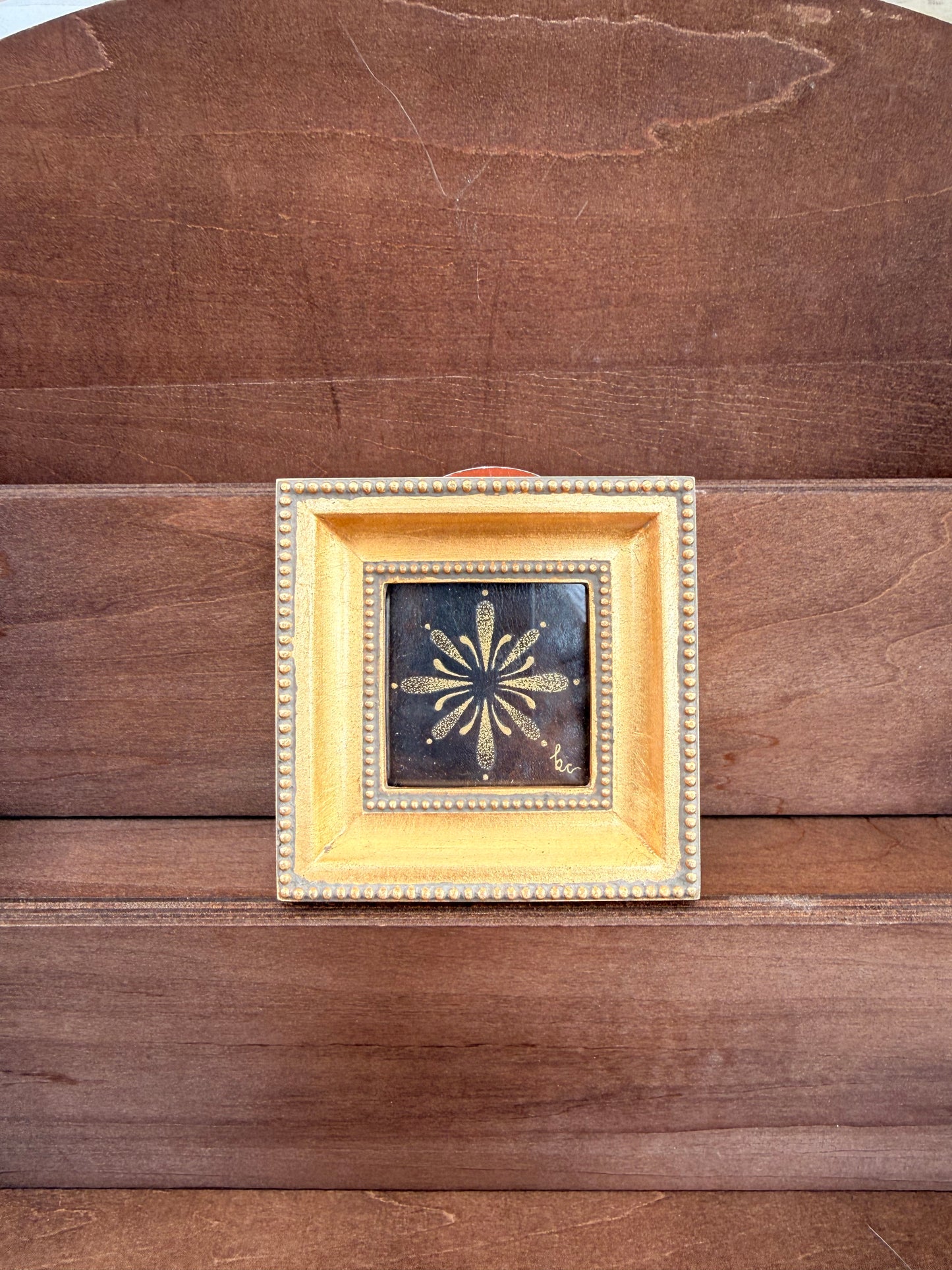 Framed Genuine Leather Ornamental (1/2)