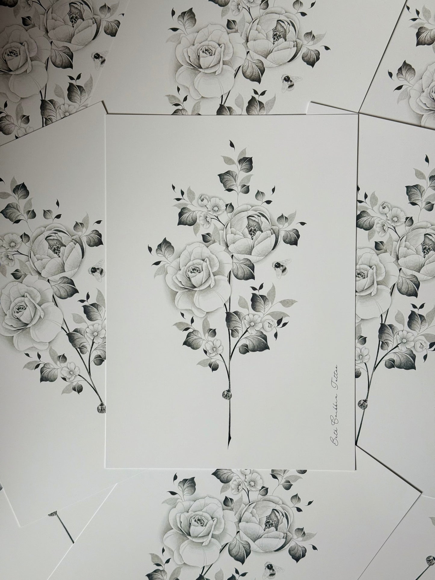 Floral Bouquet A4 Art Print