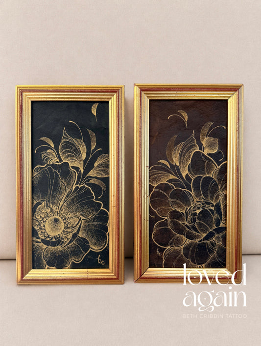 BROWN Framed Florals