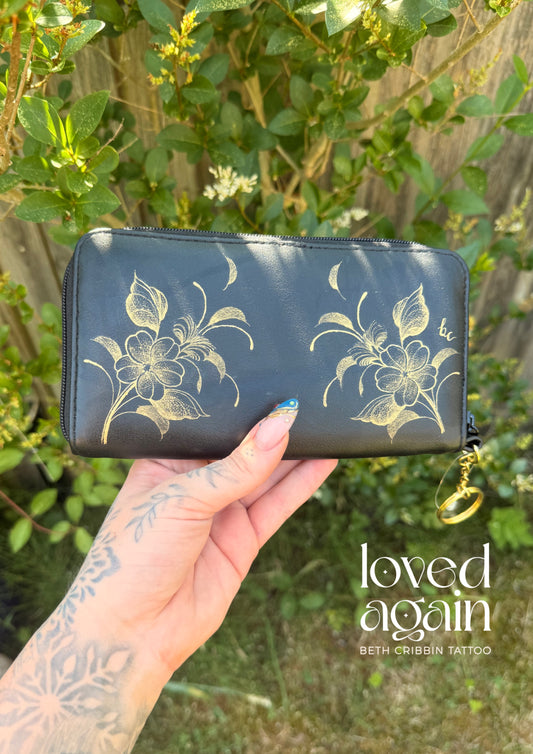 Purse with Symmetrical Floral design