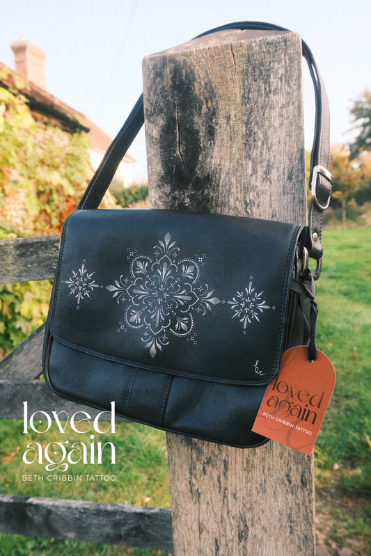 Ornamental/Mandala Large Bag *Genuine Leather*