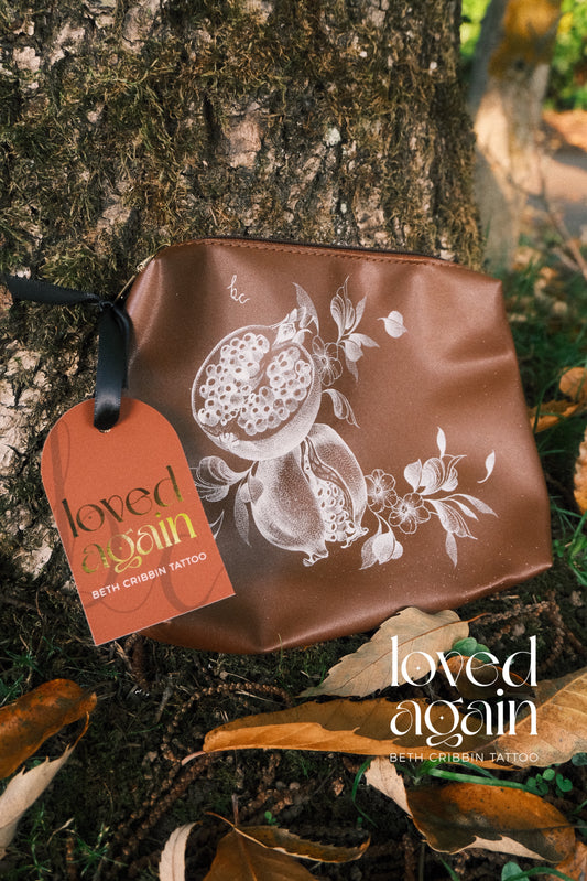 Pomegranate Toiletry Zip-up Bag